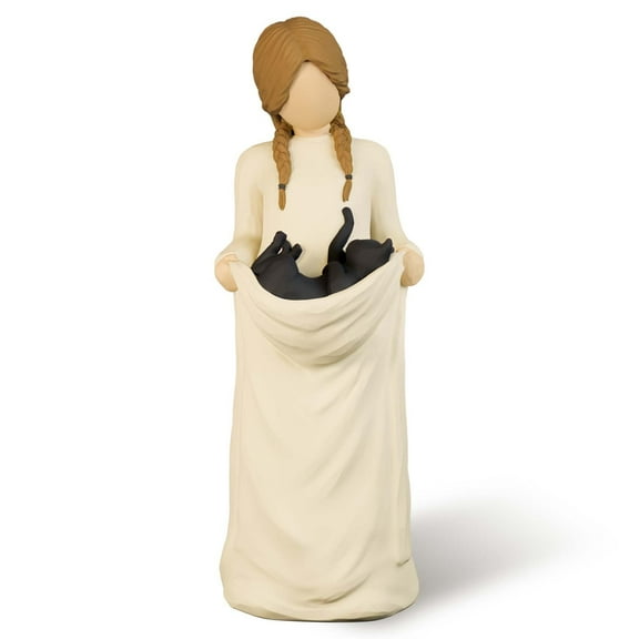 thovorrnl Black Cat Figurine Statue, Sympathy Memorial Gifts for Cat Lovers Loss of Pet Home Decor, Hand-Painted Remembrance Keepsake