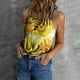 thumbnail image 2 of Tops de verano para mujer, camisa sin mangas con estampado de flores, camiseta holgada con cuello redondo y tiras huecas, blusa Pompotops lopia991736, 2 of 5