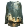 thumbnail image 5 of jobturf Halloween Shirts for Women Pumpkin Printed Cute Long Sleeve T Shirts Novelty Ghost Graphic Tops Fall Tee Fashion Festival Gift, 5 of 5