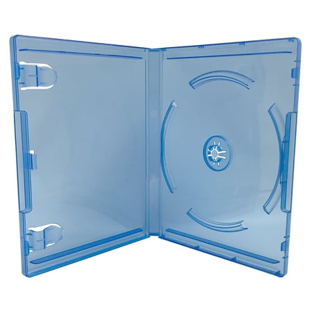 CheckOutStore 10 Clear Blue Playstation 4 Replacement Blu-ray Cases 14mm