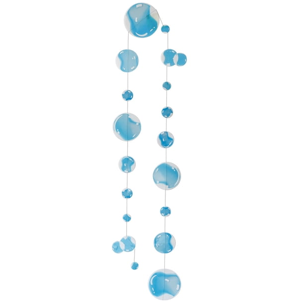 Guirnalda de burbujas plana debajo del mar para decoración de fiesta de sirenita,serpentina colgante flotante para piscina,océano,cumpleaños,Baby Shower,boda,bebé,2 uds.