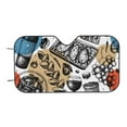 thumbnail image 4 of Uemuo French Food Pattern Accordion Car Windshield Sun Shade, Foldable Reflective Sun Visor for Car, Reflector Windshield Sunshade-Medium, 4 of 7