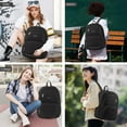 thumbnail image 7 of Cyipana Ladies Laptop bag 16in Multi-function Casual fashion College Student school backpack Waterproof Men and women daily Work Outdoor travel backpack black\Off-white, 7 of 7