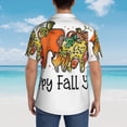 thumbnail image 4 of Fuzoiu It'S Fall Y'All Print Hawaiian Shirt for Men, Summer Beach Casual Short Sleeve Button Down Shirts, Men’s Beach Summer Shirts with Pocket,X-Large, 4 of 7