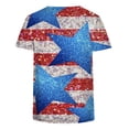 thumbnail image 5 of Patlollav Women Clothes,Womens Independence Day Summer Round-Neck T-Shirt Print Short Sleeve Tops, 5 of 5