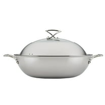Circulon Clad Stainless Steel Induction 14 Inch Wok, Silver