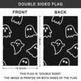 thumbnail image 4 of Halloween Vintage Double-Sided Yard Flag with Witch and Full Moon Artwork Outdoor Decoration 12.5x18 inches Garden Flag Halloween Holiday Gift, 4 of 5