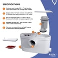 thumbnail image 5 of Saniflo 082 Saniaccess 3 Macerator 1/2 HP Pump, White, 5 of 5