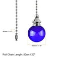 thumbnail image 2 of Uxcell Ceiling Fan Pull Chain, 20" Fan Pull Chain Ornament Extension Crystal Ball Pendant Blue, 2 of 6