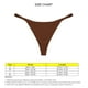 thumbnail image 4 of Tanga de tiro bajo, transpirable, sin costuras, de secado rápido, suave, de cintura fina, bragas, ropa interior para mujeres y niñas, marrón S, 4 of 5