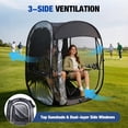 thumbnail image 5 of Sports Tent Pop Up Pod, 2 Person Portable Weather Tents Sports Pod for Cold Day, Waterproof Windproof Rain Pod, Instant Shelter for Soccer, Baseball, Fishing, 5 of 9