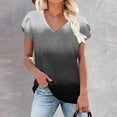 thumbnail image 2 of Pompotops T-shirt Décontracté à Col en V pour Femmes Printemps et Été Imprimé Manches Courtes Liquidation, 2 of 5