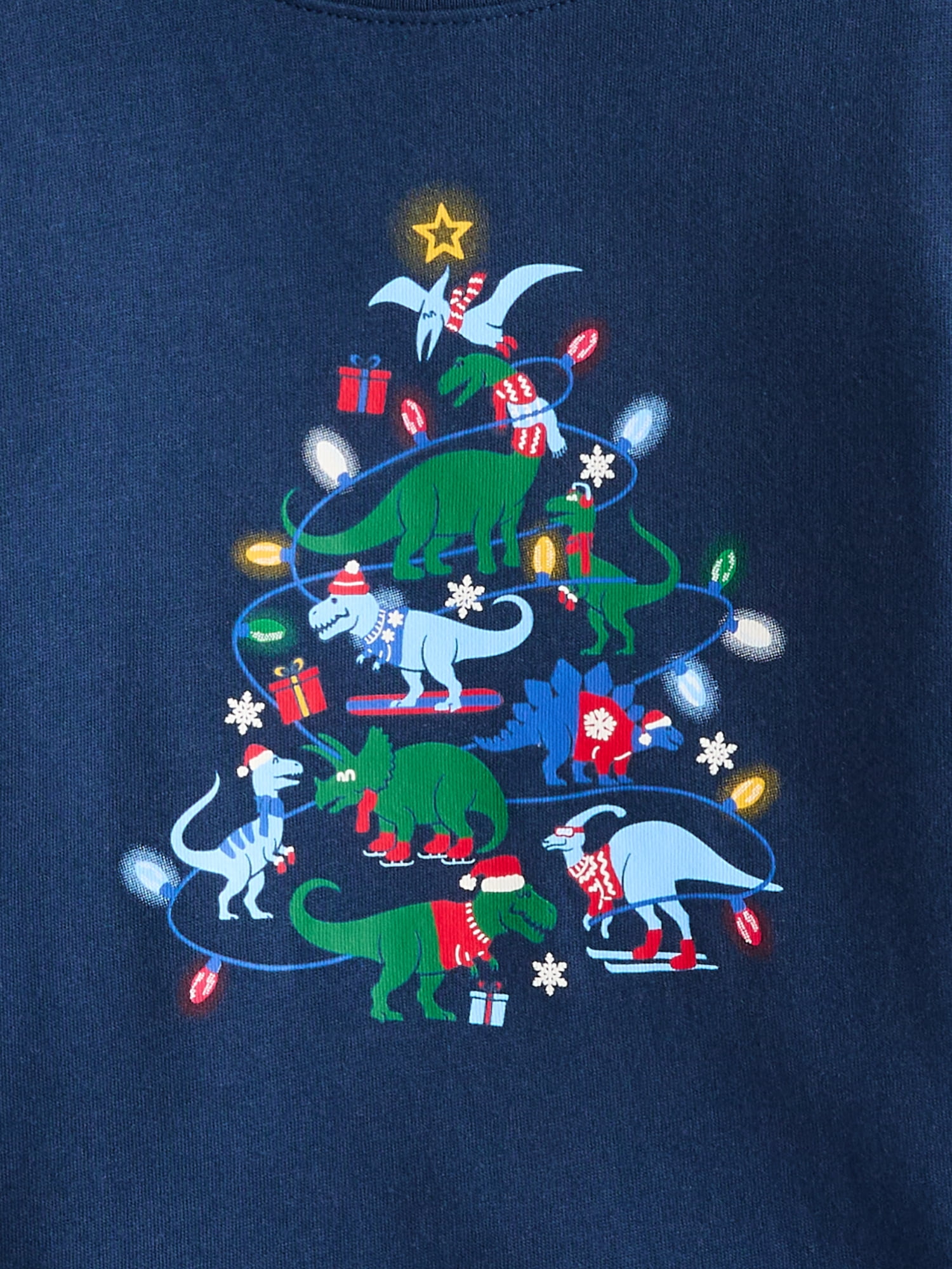 Holiday Time Toddler Girls' Christmas Graphic Tee with Long Sleeves, Sizes 12M-5T