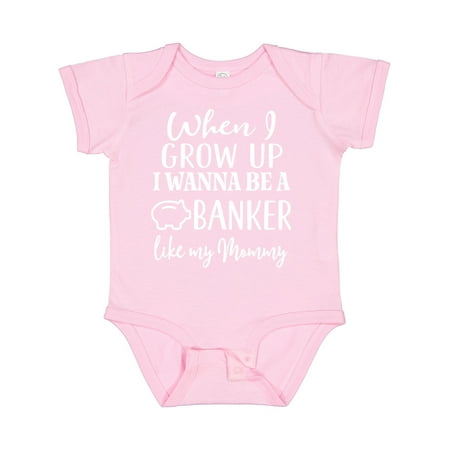 

Inktastic Banker Like Mommy Future Job Boys or Girls Baby Bodysuit