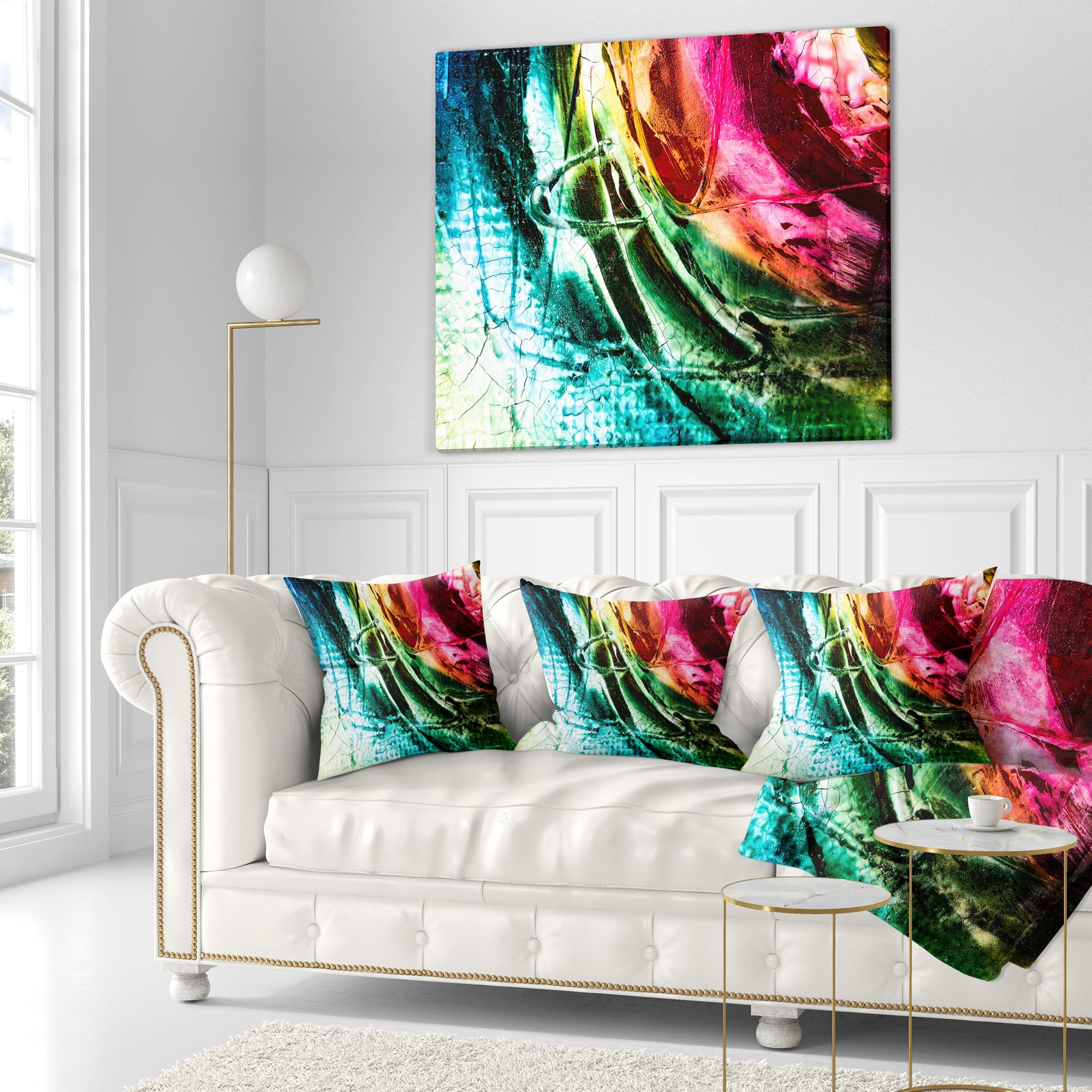 Designart Abstract Buddha Buddhism - Abstract Throw Pillow - 16x16
