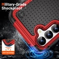 thumbnail image 2 of Dteck for Samsung Galaxy S25 Case with Glass Screen Protector, Militay Grade Drop Protective Rugged Heavy Duty Cover Shockproof Case for Galaxy S25 Phone Case for Women Men boy Girl, Red, 2 of 7