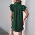 thumbnail image 6 of Horkkom Sundresses for Women V Neck Short Sleeve Loose Mini Dresses Summer Casual Holiday Beach Dresses L, 6 of 10