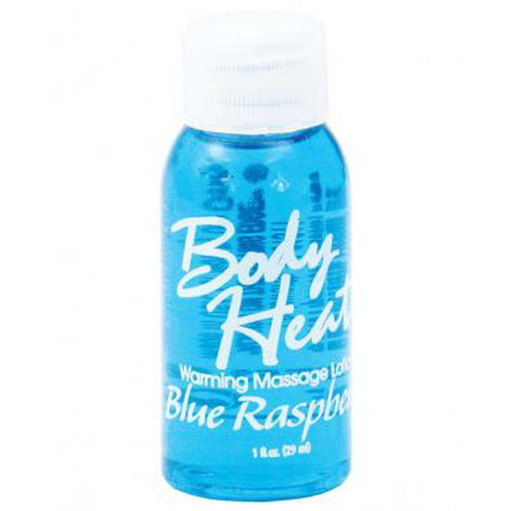 Body Heat Warming Massage Lotion Blue Raspberry 1oz