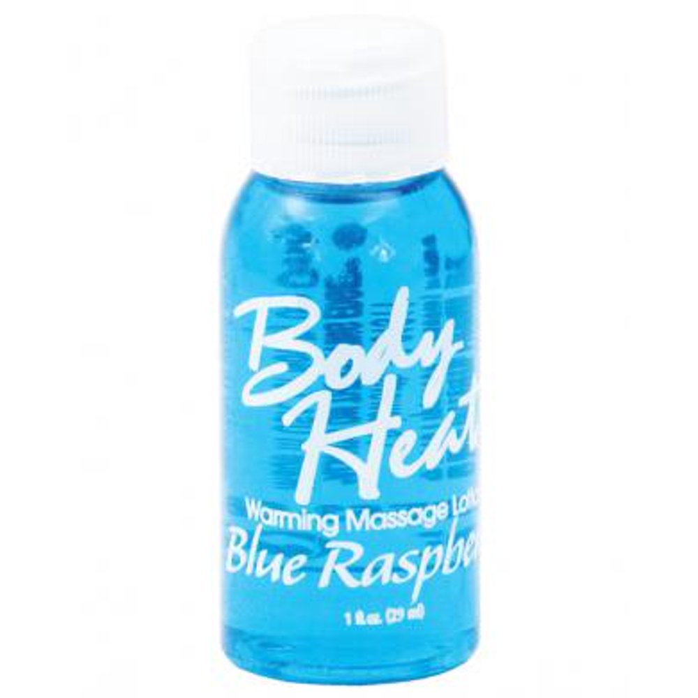 Body Heat Warming Massage Lotion Blue Raspberry 1oz.