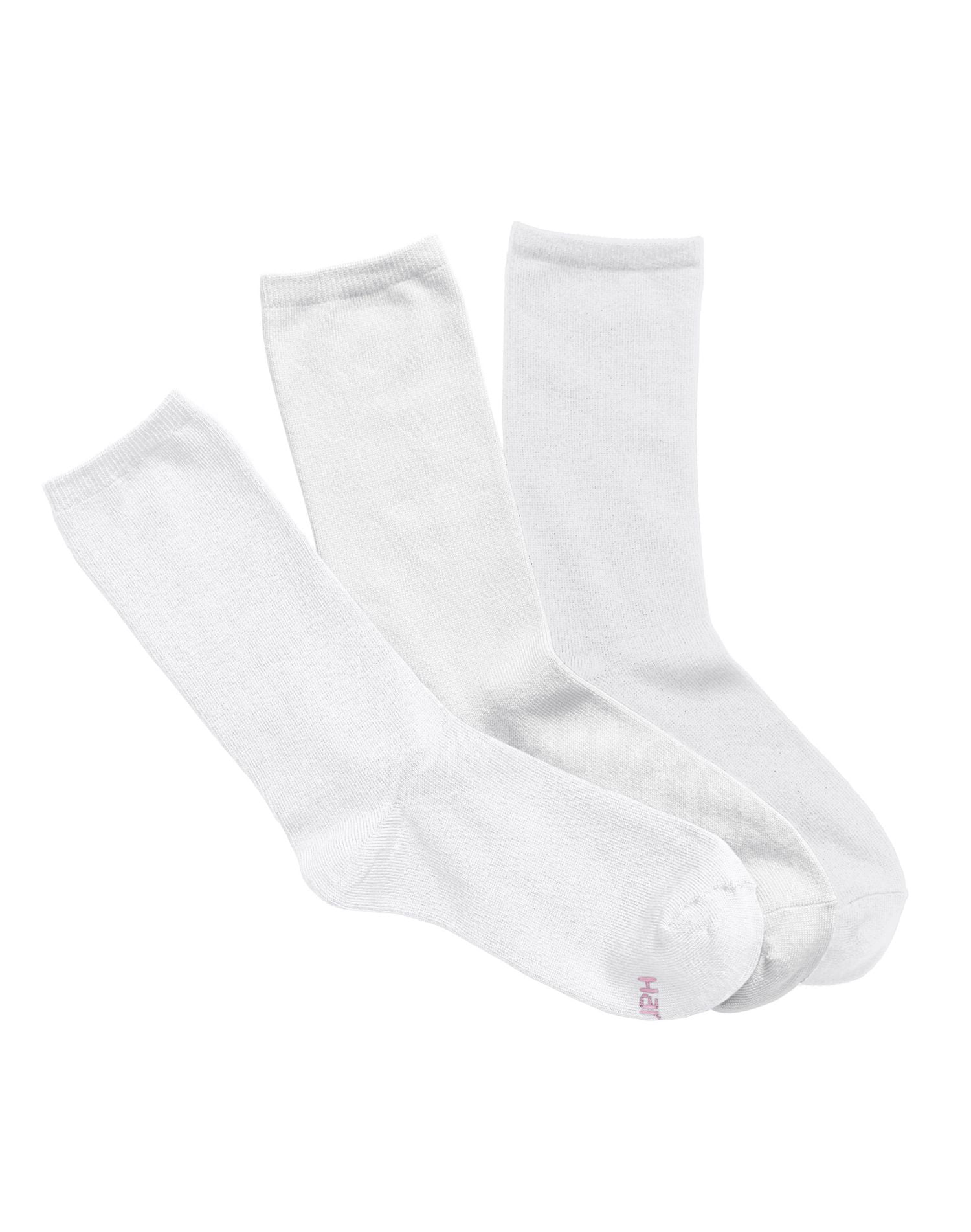 Hanes ComfortSoft Women`s Crew Socks, 911, White | Walmart Canada