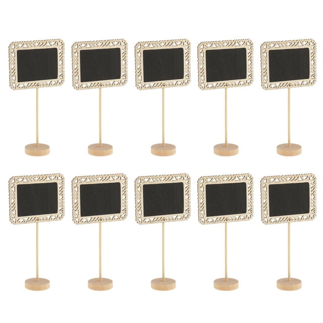10x Pizarra De Pizarra De Soporte De Con Base Nombre De Visualización Número Etiquetas De Precio Yuyangstore Pizarra de Madera