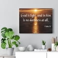 thumbnail image 2 of Scripture Walls 1 John 1:5 No Darkness At All Bible Verse Canvas Christian Wall Art Ready to Hang Unframed, 2 of 9