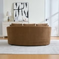 thumbnail image 6 of Eyisean 73.8" Modern Plush Chenille Curved Loveseat Sofa, Cozy 2-Seater Curved Cloud Couch with Cushion & Wood Frame, Comfy Deep Seat Sofa for Living Room, Apartment, Small Spaces, 6 of 12