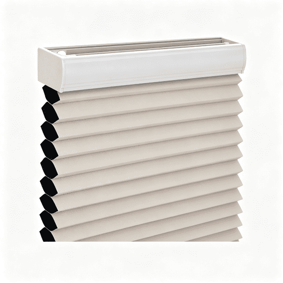 XIBUFE Cordless Cellular Shades,Blackout Honeycomb Shades for Windows,Pull Down Pleated Blinds,Easy to Install for Indoor Windows and French Doors,Beige(Blackout),19" W X 36" H