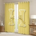 thumbnail image 2 of Erosebridal Yellow Bowknot Curtains for Living Room, Initial Letter H 30%-50% Blackout Curtains Set of 2 (38x45), Cartoon Monogrammed Curtains and Drapes (38x45), Window Curtains Bedroom Decorative, 2 of 6