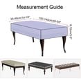 thumbnail image 2 of Uxcell Bench Cushion Cover Ottoman Dining Bench Cover, Peacock Blue, 2 of 6