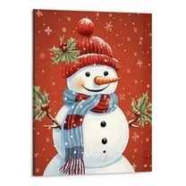 Shiartex Christmas Snowman Wall Art 16x20in Canvas Wall Art Picture for Living Room Bedroom 16x20in