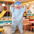thumbnail image 4 of Big Mouth Monster Onesie, Monster Pajamas, Funny Costume, Oversized Plush Fleece Hooded One Piece Pajamas, 4 of 13