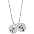 thumbnail image 1 of Delight Jewelry Silvertone Large Script Letter - Z - 3/4'' Disc - Silvertone Script Initial Disc - G - Charm Necklace, 20"+3", 1 of 4