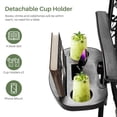 thumbnail image 2 of Zero Gravity Chairs Set of 2, Folding Outdoor Lounge Recliner with Side Tray & Adjustable Pillow, Heavy Duty Portable Lawn Chairs for Patio, Pool, Backyard, Blue, 2 of 8