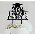 thumbnail image 4 of Personalized Wedding Cake Topper, Black Acrylic Circle Design, Custom Date and Names, Romantic Silhouette, 4 of 7