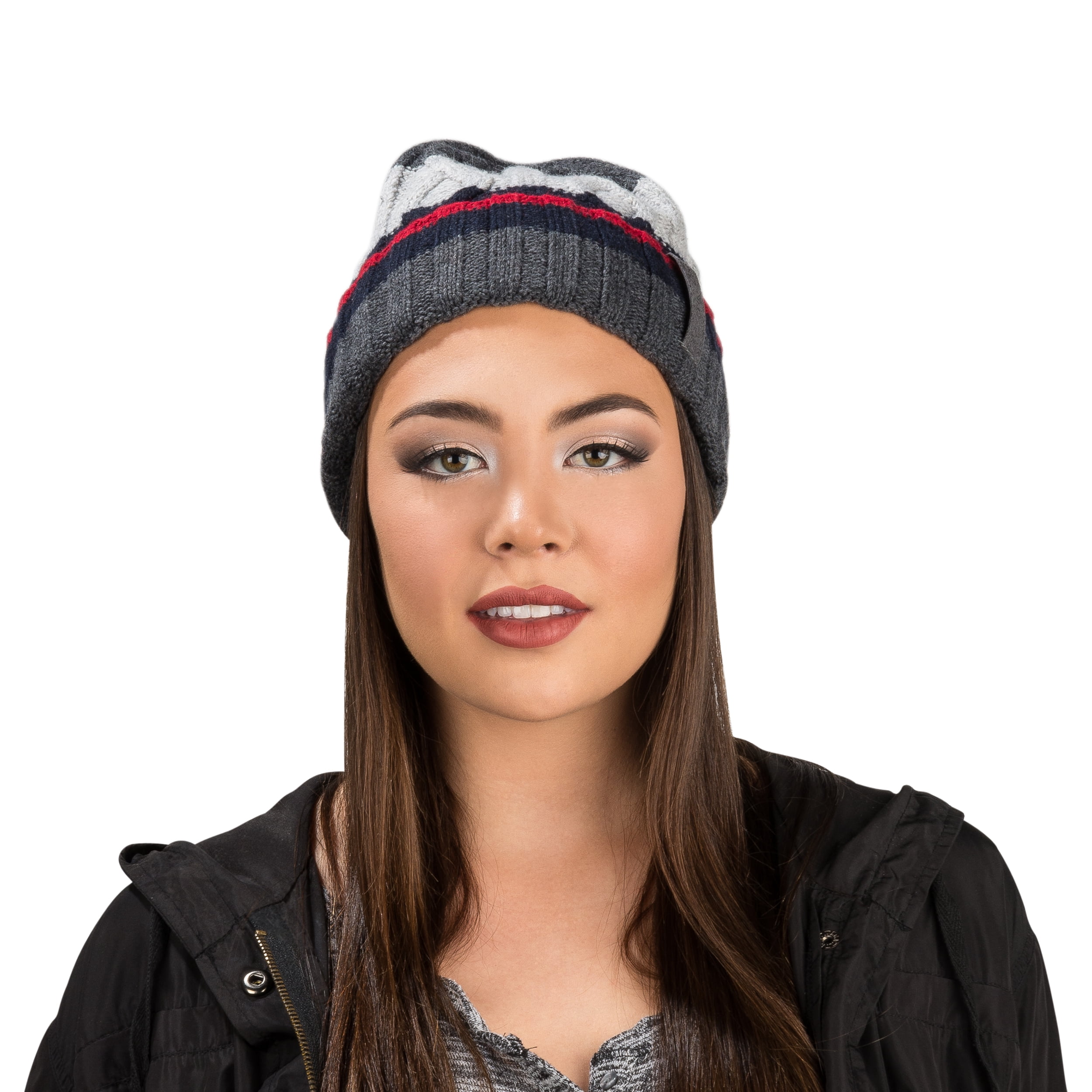 AERUSI Men or Womens Warm Knitted Patriot Beanie [All Season Style] [One Size Fits Most]