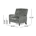 thumbnail image 6 of Noble House Wallner Fabric Oversized Pushback Recliner, Gray and Dark Brown, 6 of 8