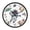 Astronauts Floating Around the Rocket, variant on Voice Activated Clock with Glow Light 12 Inch Large Silent Wall Clock Battery Operated for Home Decor Astronaut and Geometric Shapes