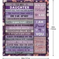 thumbnail image 3 of Daughter Gifts from Mom Dad, Mother‘s Day Gifts for Daughter Blanket for Daughter, Birthday Gifts for Daughter, Adult Gifts for Daughter from Dad Mom 50x60inch, 3 of 6