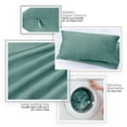 thumbnail image 6 of Clara Clark Plush Solid Decorative Microfiber Square Throw Pillow Cover with Throw Pillow Insert for Couch, Teal, 22"x22"", 4 Piece Decorative Soft Throw Pillow Set, 6 of 8
