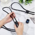 thumbnail image 3 of 2Pcs PU Leather Bag Drawstring Strap 48.8inch Black Detachable Bucket Bag Strap Replacement DIY Crochet Bag Bunches Pocket Drawstring for Crochet Bucket Tote Bag Purse Making Mixed Color DIY, 3 of 8