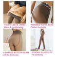 thumbnail image 4 of Medias con forro polar para mujer, pantimedias térmicas translúcidas falsas de cintura alta cálidas de invierno para mujer, pantalones ajustados y elásticos, medias suaves, 4 of 4