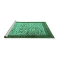 thumbnail image 2 of Ahgly Company Machine Washable Indoor Square Persian Turquoise Blue Traditional Area Rugs, 5' Square, 2 of 4