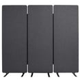 thumbnail image 2 of Stand Up Desk Store ReFocus Freestanding Noise Reducing Acoustic Room Wall Divider Office Partition (Ash Grey, 72"  x 66" , Zippered 3-Pack), 2 of 8