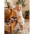 thumbnail image 5 of Cenuakty Toddler 0-3T Girls Summer Outfit Ruffled Hem Button up Short Sleeves T-Shirt and Elastic Shorts Set Cute 2 Piece Clothes, 5 of 9