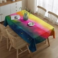 thumbnail image 2 of Colorful Tie Dye Wave Pattern Rectangle Tablecloth 60"x84",Waterproof Polyester Rectangle Table Cloth, Wipeable Spillproof Polyester Tablecloth for Dining, Camping, Indoor and Outdoor, 2 of 5
