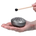 thumbnail image 1 of Tambor de lengua de acero de 3 pulgadas y 6 tonos Tambores de mano con baquetas Instrumentos musicales de percusión Maboto  Tambor de lengua de acero, 1 of 6