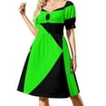 thumbnail image 2 of Disfraz de Halloween de Shego, vestido de manga corta, vestido de fiesta de lujo para mujer., 2 of 7