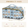 thumbnail image 4 of FORMRS Makeup Bag Travel Cosmetic Organizer for Women Fold Flat Zipper Pouch with Handle, Vibrant Cute Cat, 4 of 8