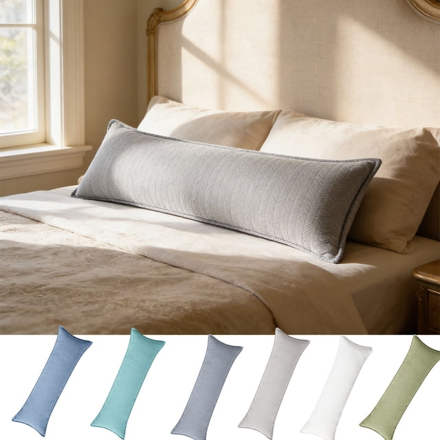 Jiaeri Long Rectangular Pillow for Sofa Back Support - Decorative Throw Cushion for Living Room, Bed, Lounge - Soft Hugging & Sleeping Pillow with Removable Cover